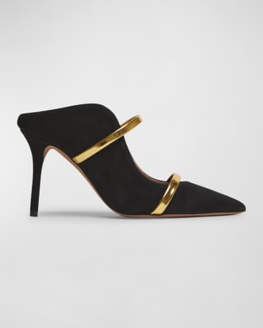 Malone Souliers Maureen Suede Dual-Band Mule Pumps