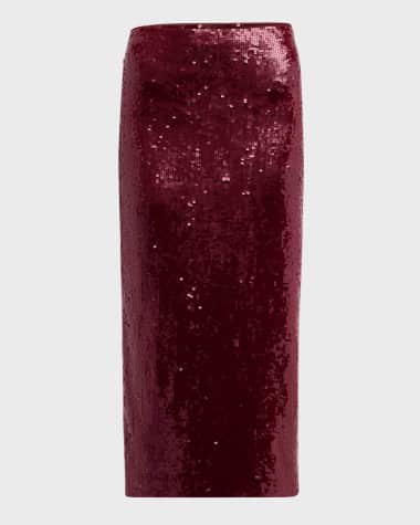 Veronica Beard Koa Sequined Midi Skirt