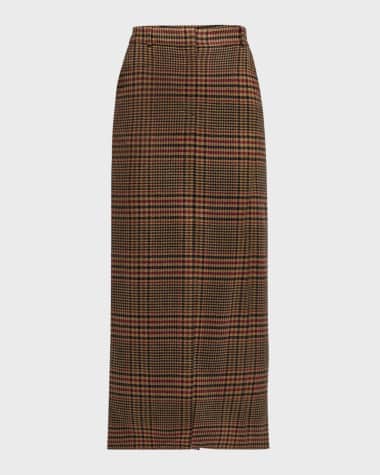 Veronica Beard Maxine Plaid Maxi Skirt