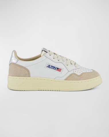AUTRY Medalist Mixed Leather Low-Top Sneakers