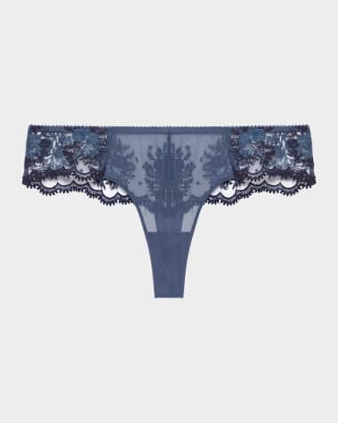Simone Perele Intrigue Floral-Embroidered Tanga