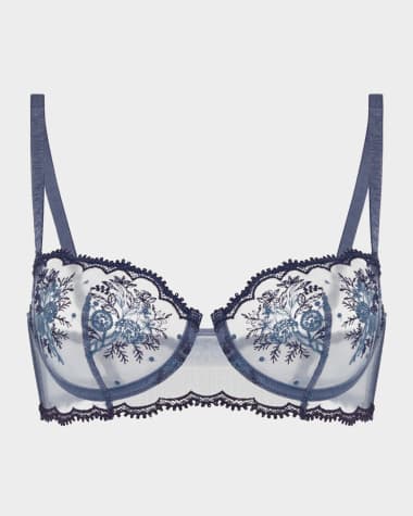 Simone Perele Intrigue Floral-Embroidered Demi Bra
