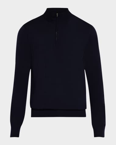 Mens designer quarter zip sweater sale