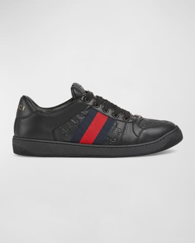 Gucci GG Embossed Leather Low-Top Sneakers