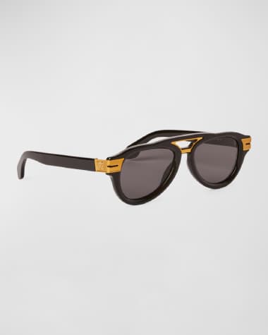 Palm Angels Men's Paradise Acetate and Metal Aviator Sunglasses