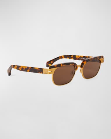 Palm Angels Men's Fortuna Acetate and Metal Round Sunglasses
