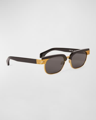 Palm Angels Men's Fortuna Acetate and Metal Round Sunglasses
