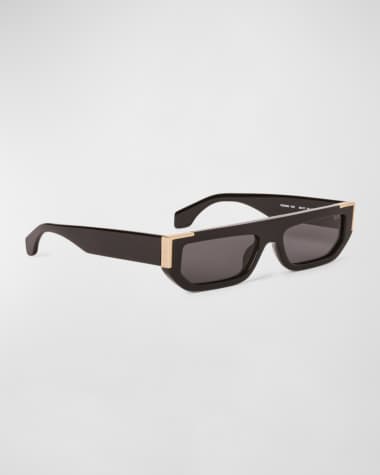 Palm Angels Men's Golden Acetate Rectangle Sunglasses