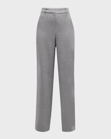 SIMKHAI Tavar Wool Straight-Leg Pants