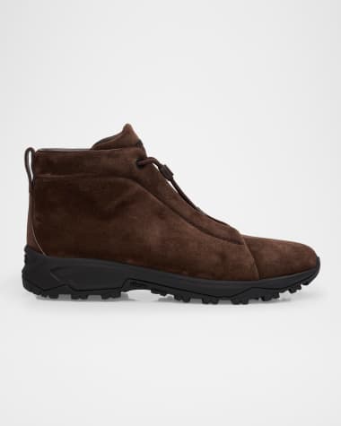 ZEGNA Men's Triple Stitch™ Vetta Suede Sneakers