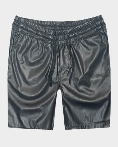 monfrere Men's Bond Faux Leather Shorts