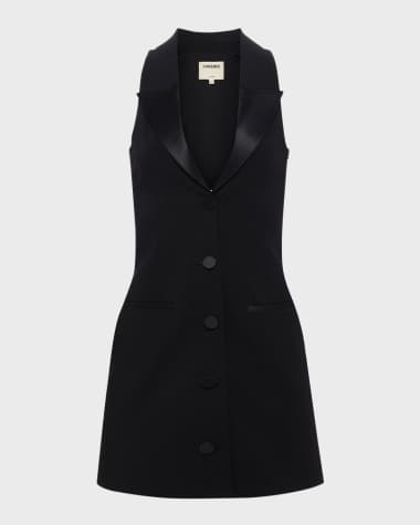 L'Agence Jazlynn Tuxedo Mini Dress