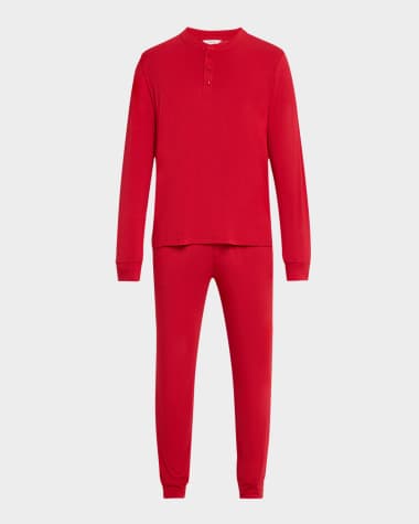 Eberjey Men's Henry Ribbon Gifting Long Pajama Set