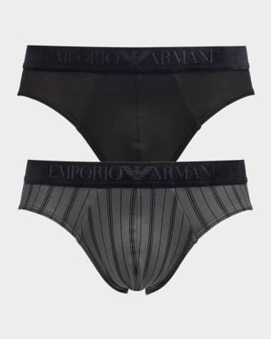 Emporio Armani Men's Velvet-Waistband 2-Pack Briefs
