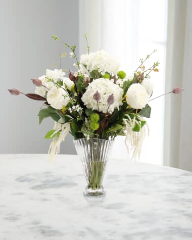 John-Richard Collection Moon Shadows 23" Faux Floral Arrangement in Glass Vase