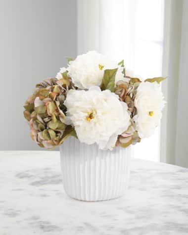 John-Richard Collection Winter Sand 13" Faux Floral Arrangement in Vase