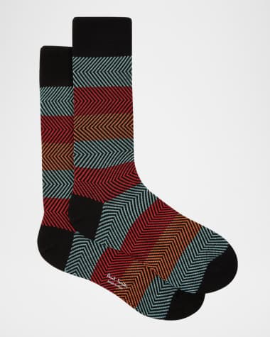 Paul Smith Men's Herman Zigzag Crew Socks