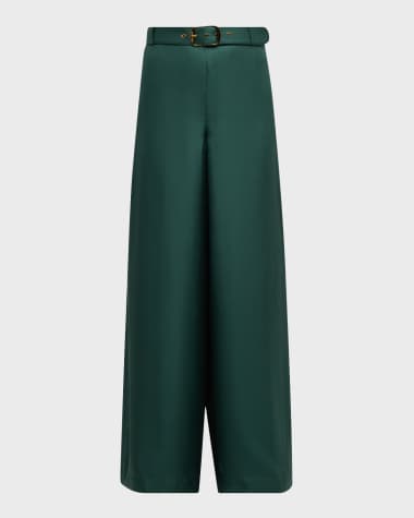 Zimmermann Illustration Belted Silk Pants