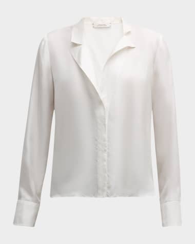 DOROTHEE SCHUMACHER Trench It Up II Button-Down Silk Blouse