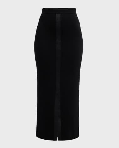 DOROTHEE SCHUMACHER Shimmering Merino Ribbed Pencil Skirt