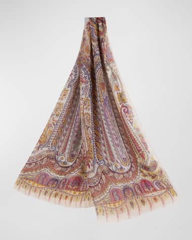 ETRO シルクスカーフ L'Albero delle Meraviglie Etro Paisley Silk Scarf | Saks Fifth Avenue