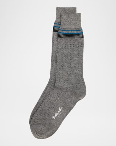 Pantherella Men's Barfield Fil d'Ecosse Dotted Socks