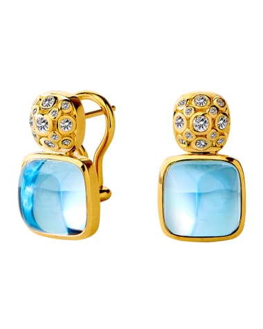 Syna 18K Sugarloaf Earrings with Gemstones