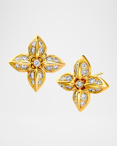 Syna Mogul 18k Gold Flower Stud Earrings