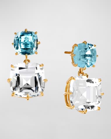 Syna 18K Yellow Gold Mogul Gemstone Drop Earrings