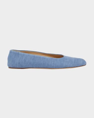 Gabriela Hearst Andre Denim Ballerina Flats