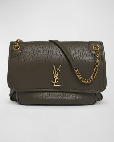 Saint Laurent Niki Large YSL Crossbody Bag in Lambskin Leather