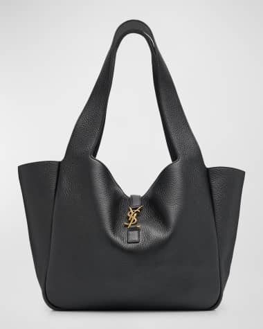 Saint Laurent Bea YSL Tote Bag in Deer Leather