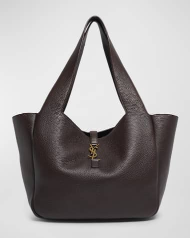 Saint Laurent Bea YSL Tote Bag in Deer Leather