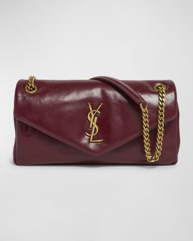 Saint Laurent Calypso Small YSL Shoulder Bag in Smooth Padded Leather