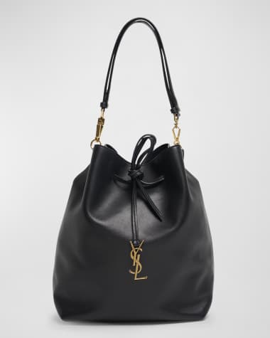 Saint Laurent Paris VII YSL Pochon Shoulder Bag in Lambskin Leather