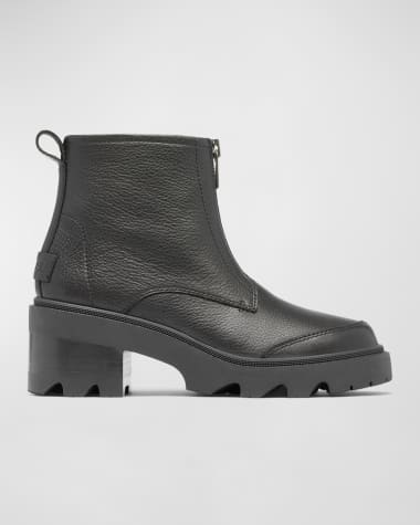 Sorel Joan Now Zip Low-Heel Leather Booties