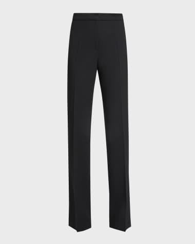 Santorelli Amara Straight-Leg Crepe Pants