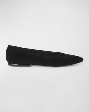 Loro Piana Primula Suede Ballerina Flats