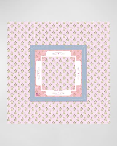 OH MY MAHJONG x Catherine Cartie Purple Thistle Instructional Mahjong Tablecloth, 56" Square