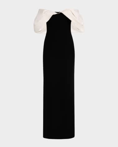 Gaurav Gupta Cloud Drape Off-The-Shoulder Velvet Gown