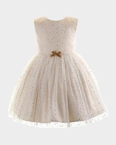 Rachel Riley Girl's Sparkle Star Tulle Dress, Size 2-12
