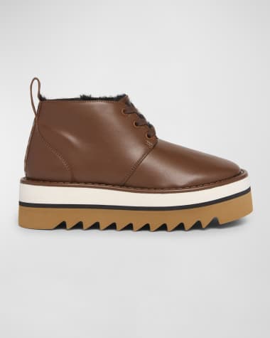 Stella McCartney Sneakelyse Vegan Lace-Up Platform Booties