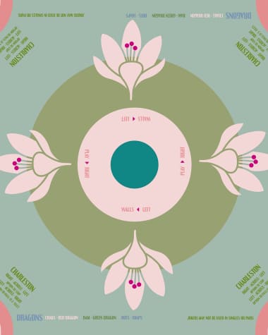 OH MY MAHJONG Sage Lotus Neoprene Mahjong Mat