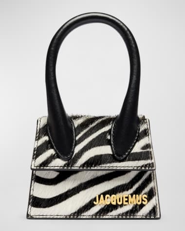Jacquemus Le Chiquito Zebra Printed Leather Top-Handle Bag