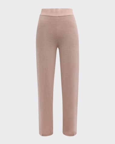 Neiman Marcus Cashmere Collection Cashmere Straight-Leg Knit Pants