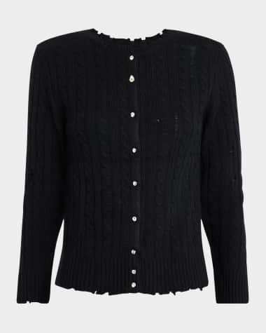 Marc Jacobs Shrunken Distressed Wool-Cashmere Cardigan