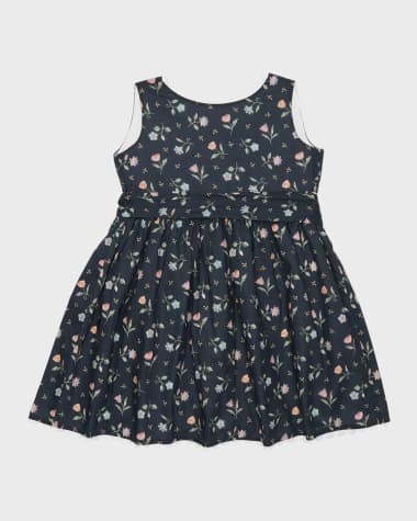 Tessa James Girl's Annabelle Floral-Print Wrap Dress, Size 2-6