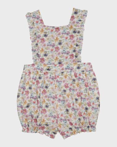 Tessa James Baby Girl's Birdie Floral Bubble Pinafore, Size 6M-18M