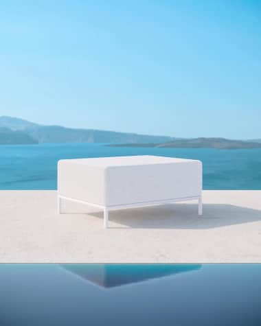 Azzurro Living Kamari Ottoman & Polar Cushion