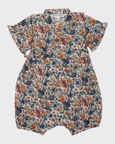 Tessa James Baby Girl's Veetzie Floral-Print Wrap Style Romper, Size 6M-18M